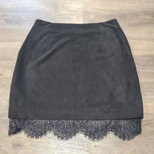 Black mini skirt